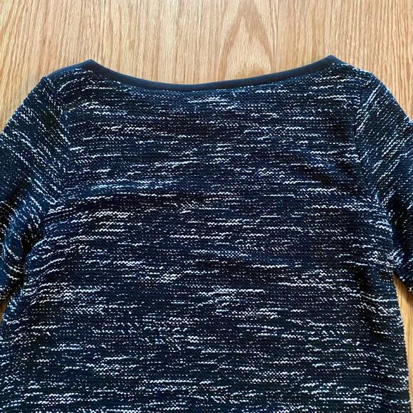 Liz Claiborne Weekend Black Speckled Knit Pullover Tunic Sweater Womens Medium - Picture 6 of 10